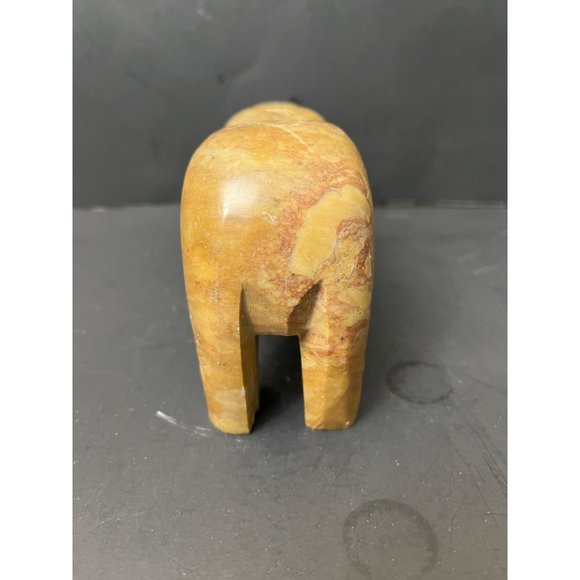 Antique Hand Carved Baby Hippo Sculpture Soapstone Mid Century - Picture 5 of 12